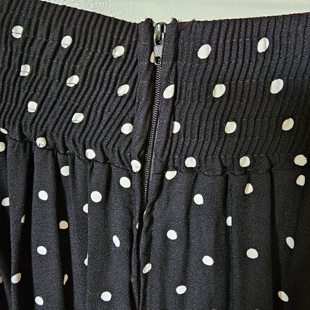 EUC VINTAGE POLKA DOT PLEATED WIDE LEG PANTS VTG SIZE 7-8 / US M - Picture 15 of 16